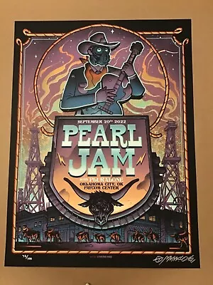 Pearl Jam Poster Oklahoma ’22 AE Munk One Mint Sperry Klausen Emek Phish Vedder • $399