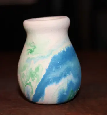 Vintage Miniature Handmade Nemadji Unglazed Matte Pottery Vase 2  Tall • $12.99