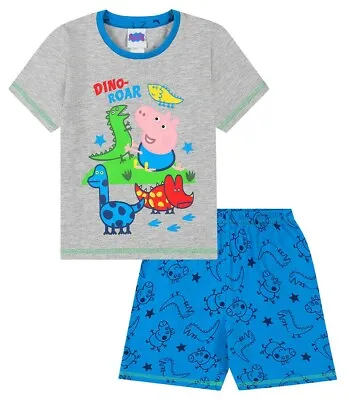 £10.99 • Buy Dinosaur Peppa Pig Pyjamas 1 To 5 Years George Pig Short  Pyjamas Dino Roar Pjs 