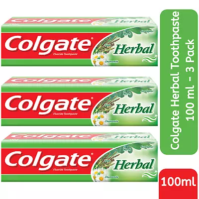 Colgate Herbal Toothpaste 100ml EUCALYPTUS CHAMOMILE MYRRH & SAGE Pk Of 3612 • £5.80