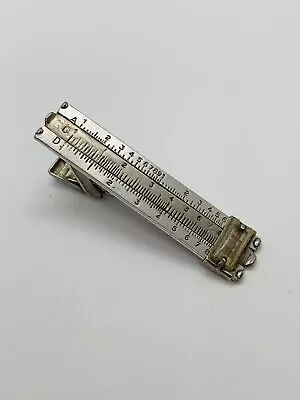 12.6g 925 STERLING SILVER SLIDE RULE VINTAGE VERNON TIE BAR TACK DESIGNER MENS • $39.99