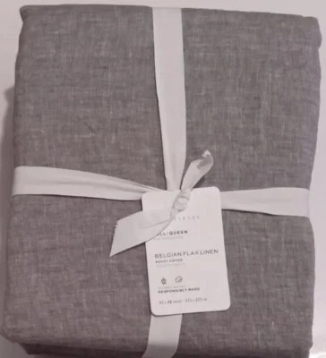 $145 • Buy Pottery Barn Set: Belgian Linen Full-Queen Duvet, Flagstone