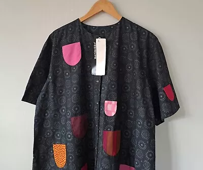 Vintage Marimekko Finland Iconic Cotton Iloinen Takki Happy Coat Dress 42 L XL • $370