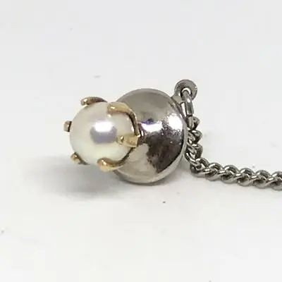 $14.99 • Buy Vintage Faux Pearl Tie Tack Pin Mid Century Design