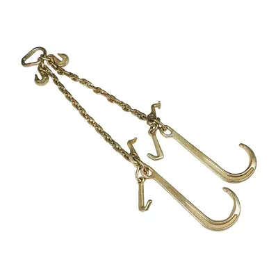 G70 V-Chain Bridle W/ 15  Large J Hooks T- Hook & J-Hook W/Grab Hooks 3' Legs • $56.16