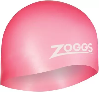 Zoggs Easy-fit Silicone Swim Cap Swimming Hat Pink BNWT • £8.95