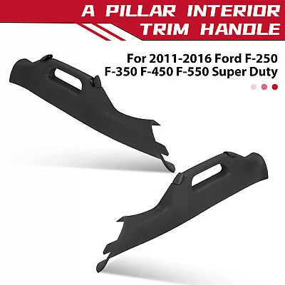 PP Left Right Interior Trim A Pillar Handle Black FOR 11-16 Ford F250 F350 F450 • $59.65