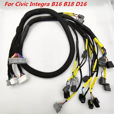 For Honda Civic Acura Integra B16 B18 D16 OBD2 Tucked Budget Engine Harness Wire • $132.14