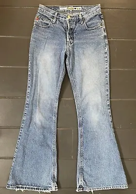 Vintage Mudd Jeans Womens Size 5 Low Rise Y2K Flare Denim Button Fly • $29.25