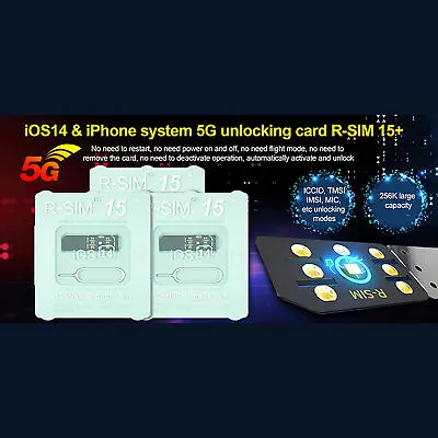 R-SIM15+ Unlock RSIM Card 5G Signal Card For IPhone 12 Pro MAX XS XR X 8 IOS14 • $11.49