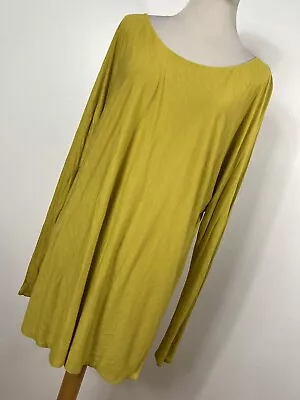 Vince Large L Shirt Top Citron Green Long Tunic Lightweight Scoop Neck Womens H6 • $19.20