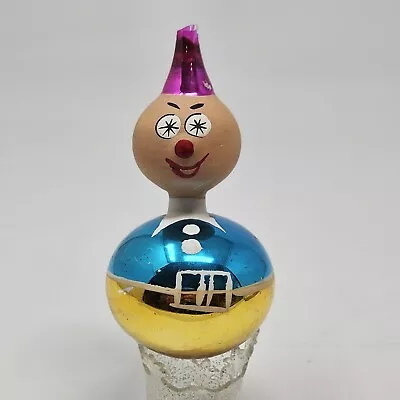 Vtg Mid Century DiCarlini Italian Blown Glass Clown Child Christmas Ornament • $24.99