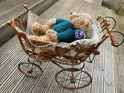 £29.95 • Buy Harrods Christmas Bear 1998 In Vintage Pram Cart - Excellent Condition