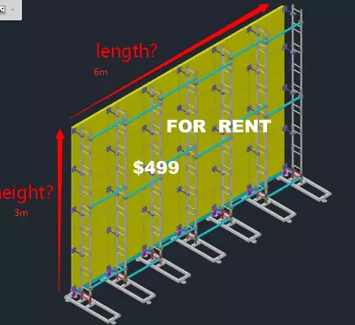 Video Wall  Panels  Floor Support 16 X9 Rent  1 Day  Rental $499 • $499