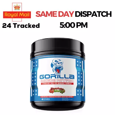 £84.95 • Buy Gorilla Mode Nitric Pre Workout Formula Derek MorePlatesMoreDates (40 Servings)
