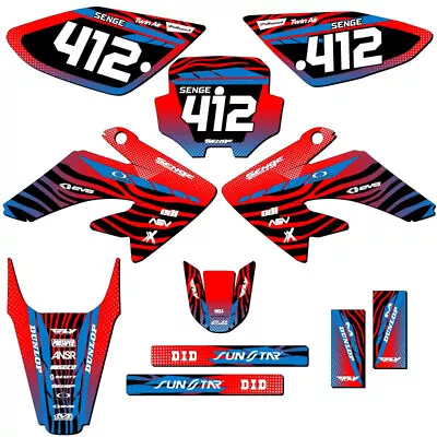 2004-2010 CRF 100 TIGRE Red Senge Graphics Kit Compatible With Honda • $99.99