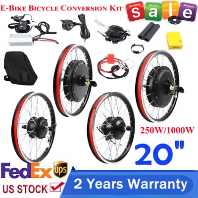 20 Inch ELECTRIC BIKE BICYCLE FRONT/ REAR WHEEL CONVERSION KIT MOTOR HUB 36V 48V • $189