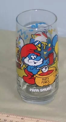 Vintage Papa Smurf Collector Glass 1983 Wallace Berrie Peyo Party Punch • $6.50