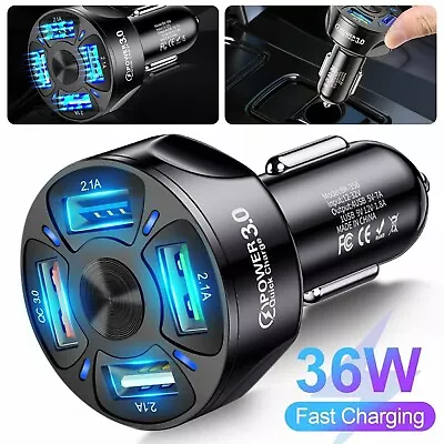 4 USB Port Super Fast Car Charger Adapter For IPhone Samsung Android Cell Phone • $5.99