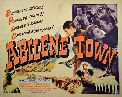 Abilene Town Starring Randolph Scott Rhonda Fleming Lloyd Bridges • £3.50