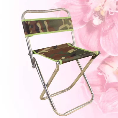 Folding Picnic Chairs Fishing Stool Metal Folding Chair Folding Camping Chairs • £18.99