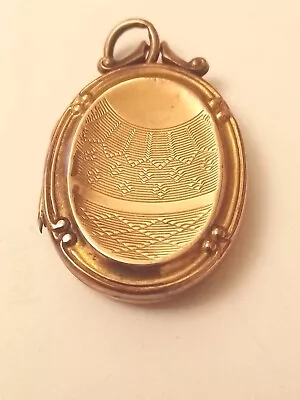 Antique 9ct Gold Front & Back Dried Flower Photo Picture Memories Locket 3.9g • £99.99