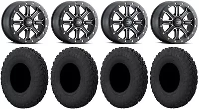 ITP Inertia Bdlk 14  Wheels Bk +40mm 30  Gripper R/T Tires Kawasaki Teryx Mule • $1631.40