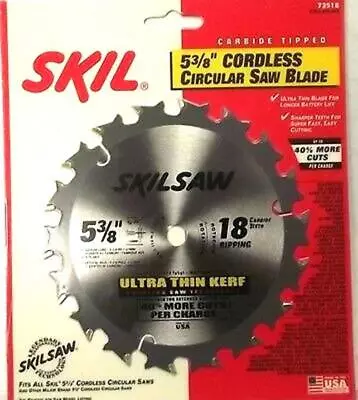 Skil 73518 5-3/8  18 Tooth Cordless Circular Saw Blade USA • $4