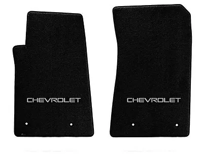 NEW! Black Floor Mats 1982-1993 S10 Embroidered Chevrolet Logo In Silver Pair • $138.99