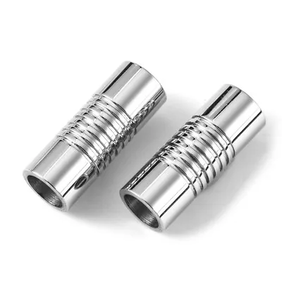 10sets Stainless Steel Tube Magnetic Clasps 21x8x8mm For Leather End Caps • £15.59
