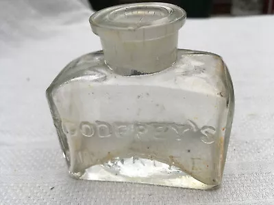£19.95 • Buy Godfrey's Inhaler Clear Glass Medicine Chemist Bottle C1890-1920