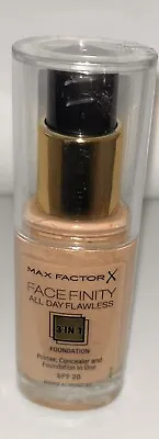 Max Factor FaceFinity 3 In 1 Foundation Primer & Concealer Warm Almond 45 • $57