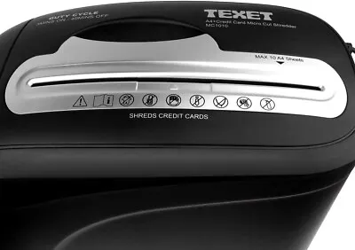 £44.99 • Buy Texet 10 Sheet A4 High Security Confetti Micro Cut Shredder 12 Litre Bin 4L Din