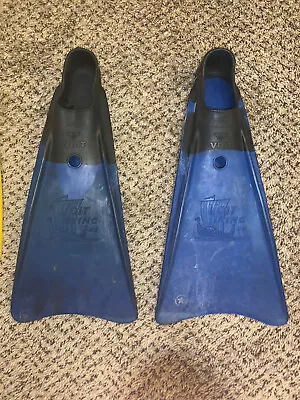 Vintage Volt  VIKING A6 Medium High-quality Heavy Duty Blue Rubber FINS • $21.70