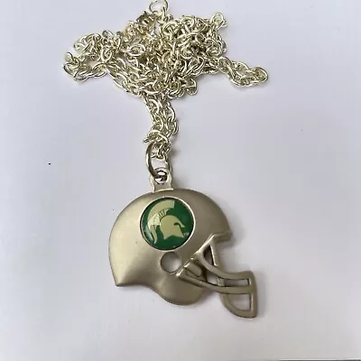 Michigan State Spartans 3D Gold Helmet Charm Necklace NCAA Licensed Jewelry • $18.99