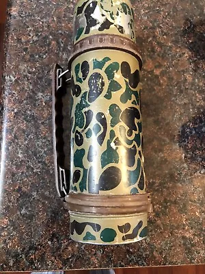 Vintage Hunting Sports Duck Camo Thermos 1 Quart / Liter • $17