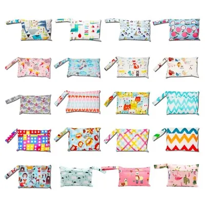 Diaper Bag Organizer Pouches Cartoon Print Wet Dry Nappy Stroller Carry Bags • £4