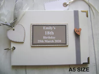 PERSONALISED 18th Birthday PHOTO ALBUM/SCRAPBOOK/MEMORY/GUEST BOOK A5 Or A4 Size • £13.60