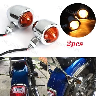$17.73 • Buy Chrome Motorcycle Bullet Turn Signal Light For Yamaha V Star 650 XVS650A Classic