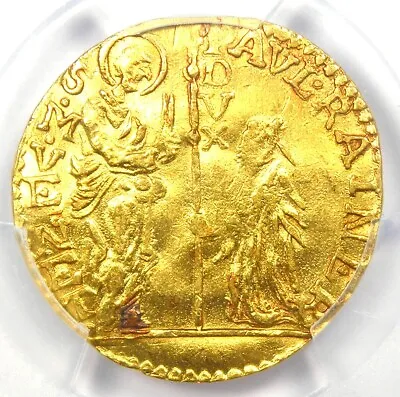 1779-89 Italy Venice Gold Jesus Christ Zecchino 1Z Ducat Coin - PCGS AU Details • $612.75