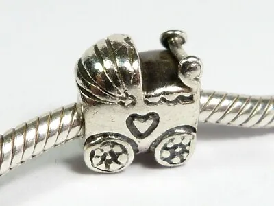 Authentic Pandora 925 Ale Solid Sterling Silver New Born Baby Pram Charm 790346 • £16.95