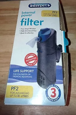 Interpet Aquarium Filter Internal Fish Tank Power Filtration Upto 81 Litres • £0.99