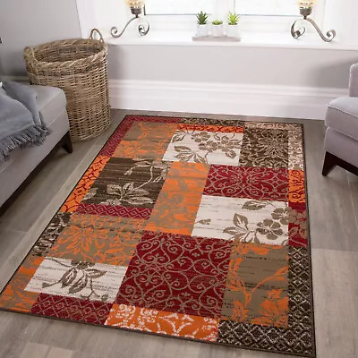 £30.95 • Buy Modern Terracotta Orange Shaggy Rugs Soft Non Shed Wear Resistant Cheap Area Rug
