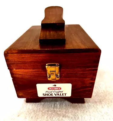 Vtg Kiwi Shoe Care Kit Genuine Oak Buffer Cleaner Stand Polish Shine Server Box • $29.99