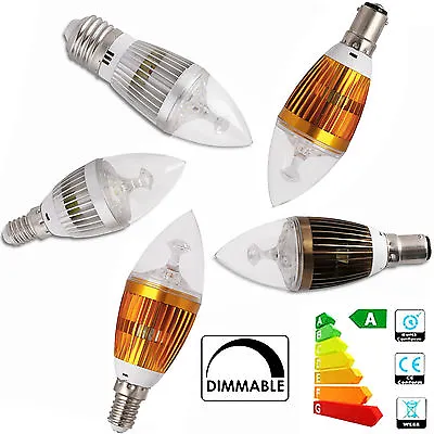 E14 B15 B22 E27 Dimmable 6W 8W 10W LED Chandelier Candle Light Bulb Lamp AC220V • $4.86