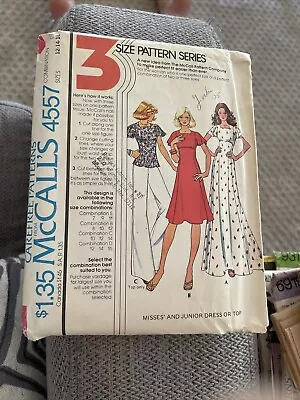 McCall's Vintage Printed Patterns 4557 Women’s Dresses And Tops Size 12-14-16 • $6