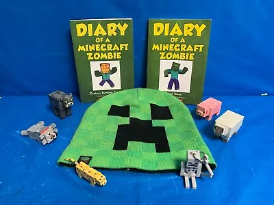 Minecraft Action Animals (5)  - 1 Key Chain - 2 Books And Jinx Acrylic Toboggan • $19.15