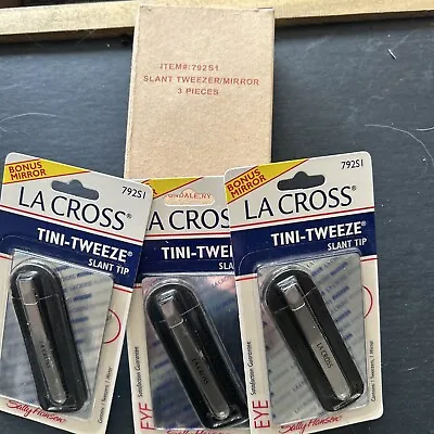 3pcs LA CROSS Toni-tweeze Slant Tip W/ Mirror Discontinued • $74.99