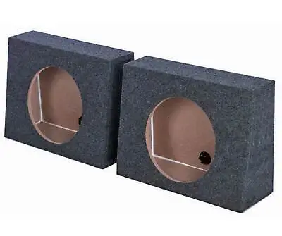 Q-POWER Single 10  Sealed Car Audio Subwoofer Sub Box Enclosures (2 Pack) (Used) • $49.30