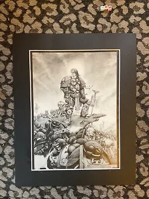 Games Workshop Art Print OOAK MOUNTED WARHAMMER COOL ITEM  VINTAGE RARE • £23.76